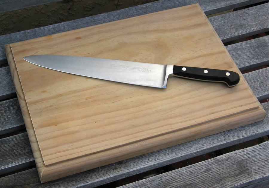 Plain wooden cutting board suitable for laser engraved recipe gift projects