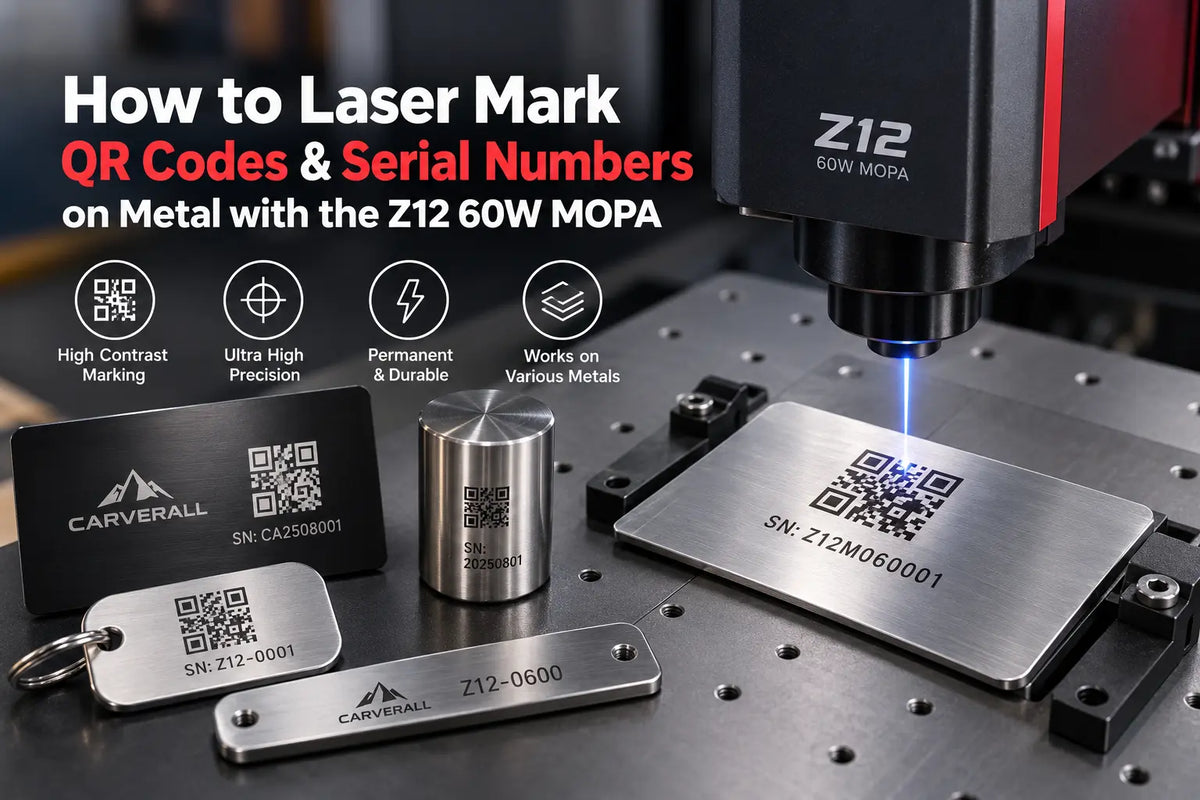 How to Laser Mark QR Codes & Serial Numbers on Metal with the Z12 60W MOPA