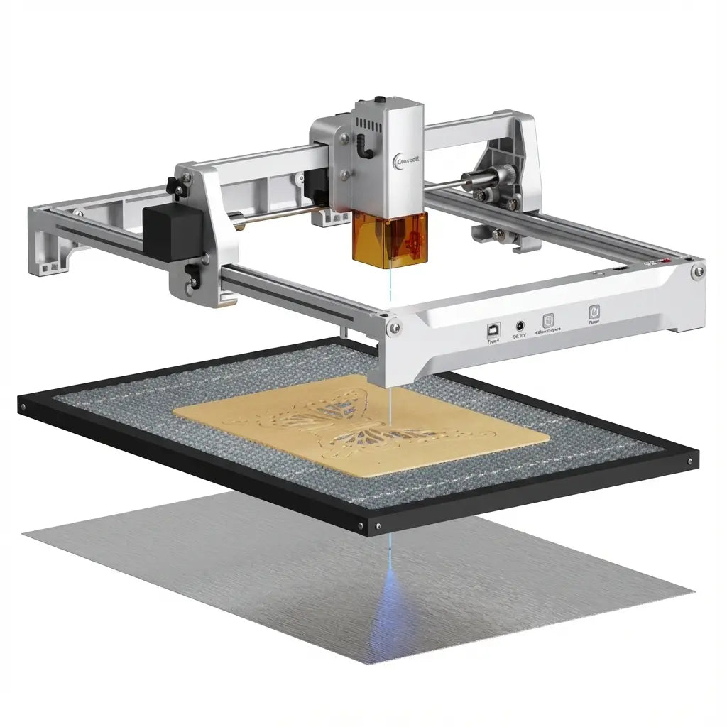 Honeycomb platform for laser cutting and engraving