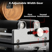 Laser engraving rotary roller for bottles and cups