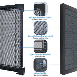 Honeycomb bed for cleaner laser cutting and engraving