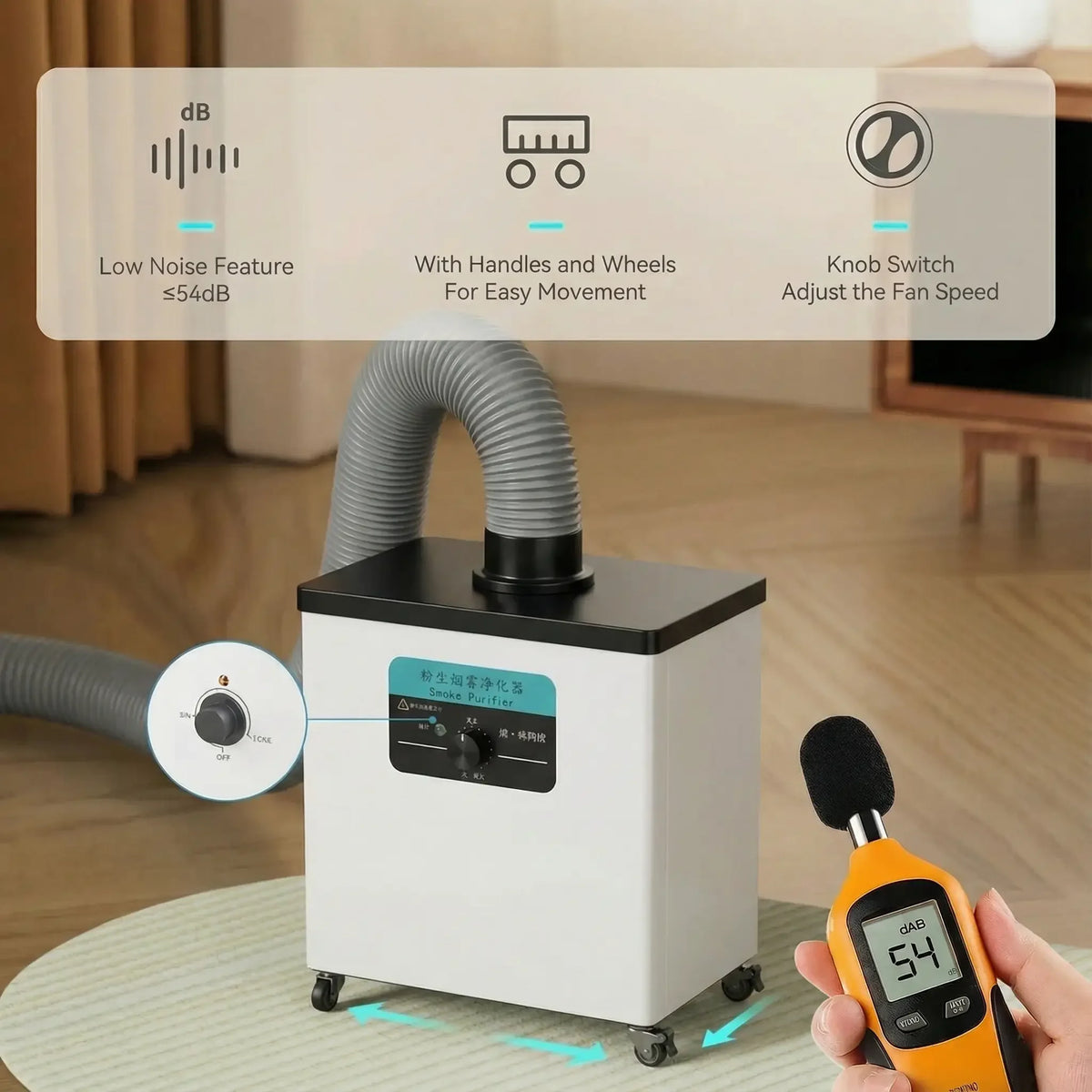 Carverall MD40 smoke purifier front view
