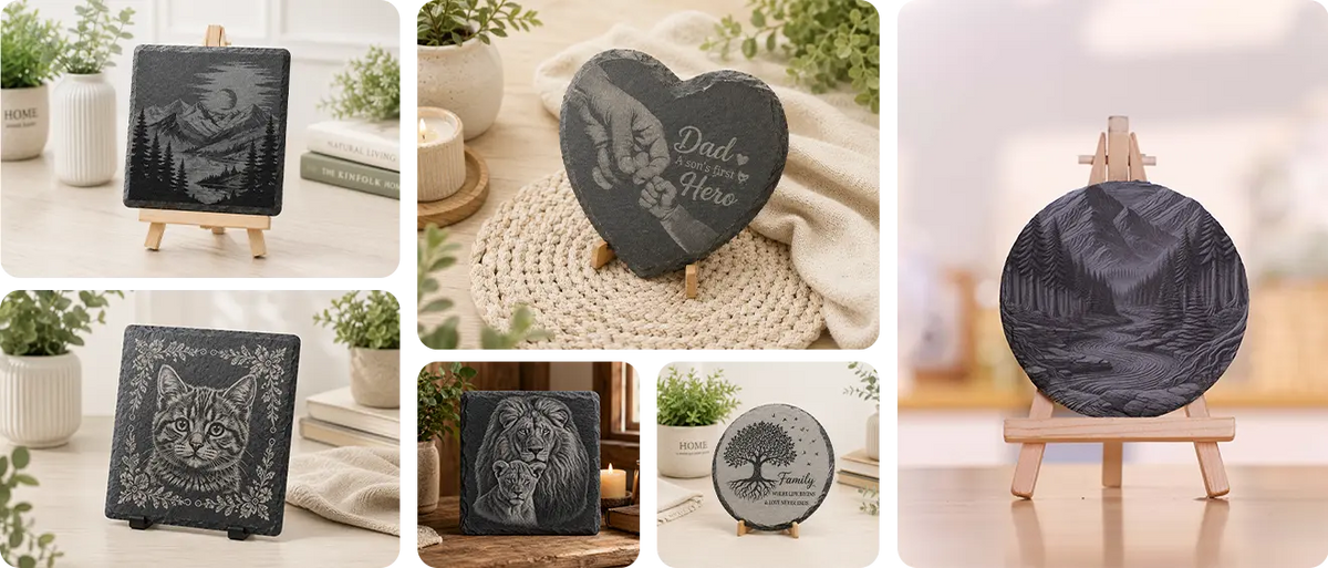 Laser engraving example on stone