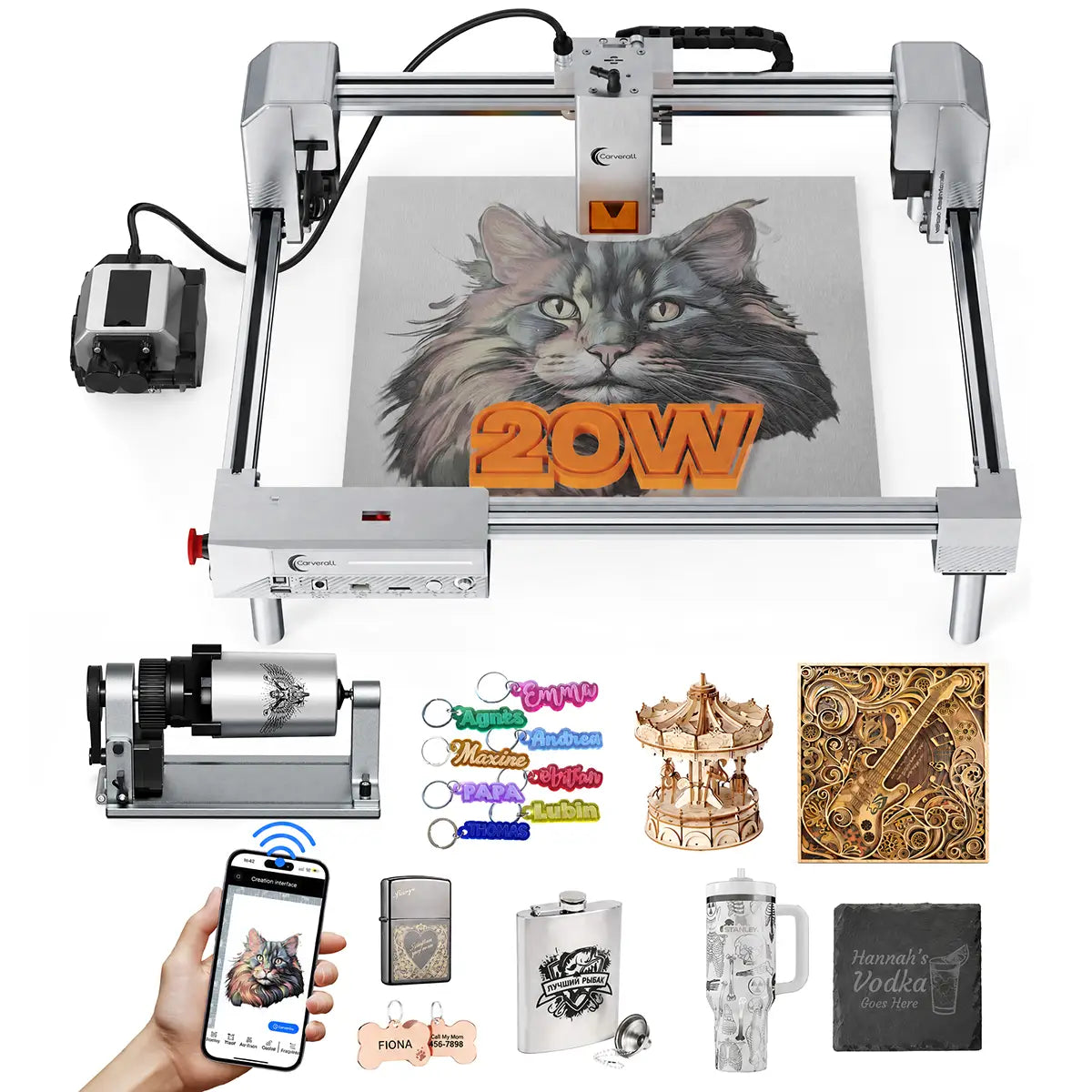 Carverall X1Pro 20W Diode Laser Engraver | Model JL9_Work Area 300*300mm