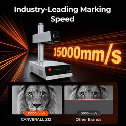Carverall Z12 fiber laser engraver speed marking example