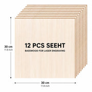 30 x 30 cm basswood sheet size image