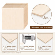 Basswood sheet thickness detail image