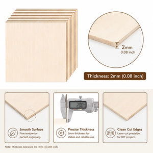 Basswood sheet thickness detail image
