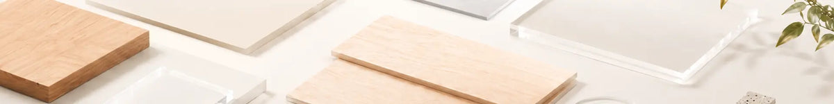 Materials collection background banner for Carverall laser engravers