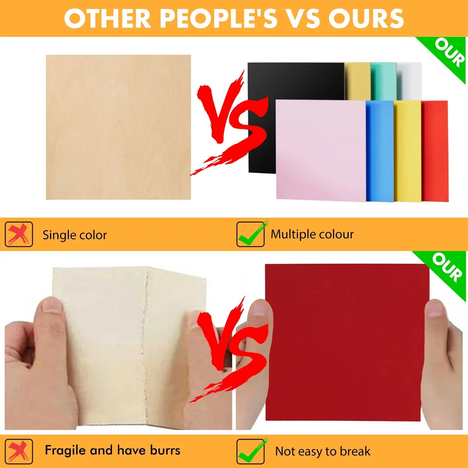 Laser engravable color film material view